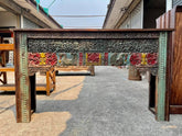 Antique Indian Hand Carved Solid Wood Console Hall Table Multicolour